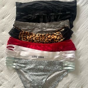 7 pairs of polyester/spandex panties.